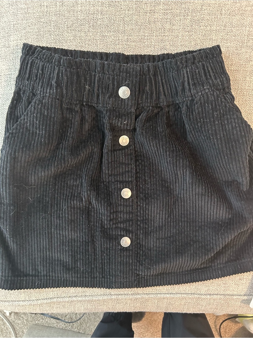 Falls Creek Black Corduroy Button-Front Girls' Skirt & Old Navy